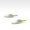 Thumbnail: Pear-Shaped BiColor Colorblock Opal in Chalcedony Earrings in 18k Recycled Yellow Gold