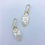 Thumbnail: Carved Mother of Pearl Trapeze Earrings in 18kyg