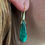 Thumbnail: Malachite Trapeze Earrings in 18k Yellow Gold