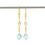 Thumbnail: Aquamarine Carved Gemstone Leaf Shoulder Duster Earrings | 18k Recycled Yellow Gold