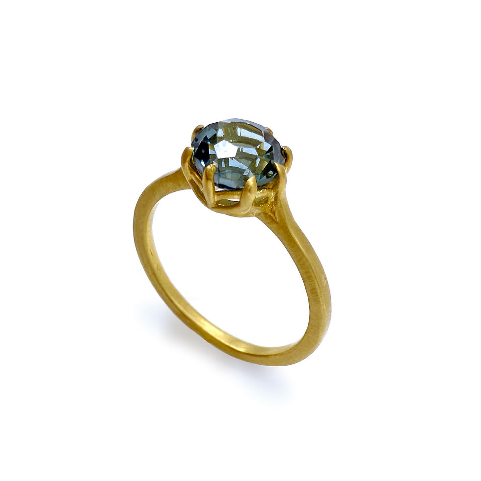 Thumbnail: 2.10ct Montana Sapphire Providence Ring in 18kyg Ring