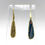Thumbnail: Amazon Collection Striped Australian Opal Earrings in 18k Recycled Yellow Gold with Leaf Detail Cutout