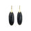 Thumbnail: Black Onyx Oval Drop Earrings in 18k Recycled Yellow Gold