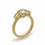 Thumbnail: Old European Cut Diamond and Rose Nouveau Engagement Ring in 18k Yellow Gold