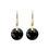 Thumbnail: Black Spinel Dancing Earrings in 18k Yellow Gold