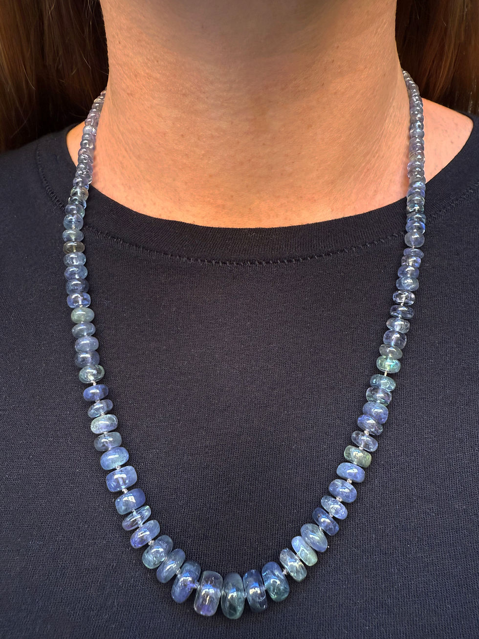Thumbnail: BiColor Tanzanite Candy Necklace in 18kyg