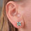 Thumbnail: Aquamarine Cushion Cut Caesarea Studs 18k Yellow Gold