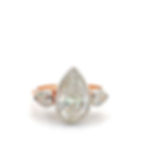 1.21ct E VVS1 Pear Shaped Diamond Engagement Ring in Rose Gold and Platinum