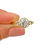 Thumbnail: Old European Cut Diamond and Rose Nouveau Engagement Ring in 18k Yellow Gold