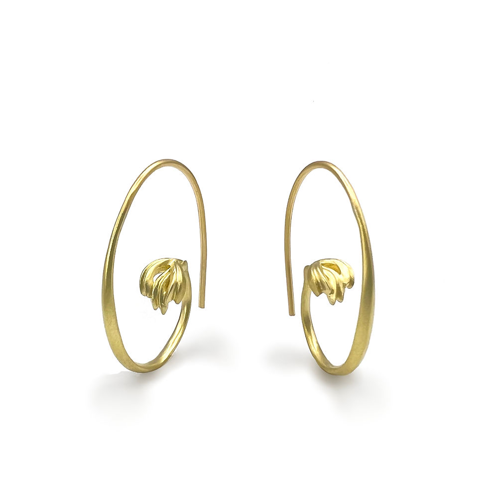Mini Open Hoop Earrings in 18k Recycled Yellow Gold 1 inch Diameter