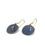Thumbnail: Rose Cut Labradorite Circle Earrings in 18k Recycled Yellow Gold