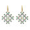 Thumbnail: Jali Earrings with Emerald, Aquamarine, and Amethyst in 18k Yellow Gold