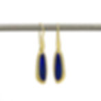 Australian Blue Opal Drop Earrings in 18k Recycled Yellow Gold