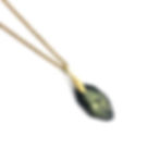 Hematite and Quartz Doublet Pendant in 18k Recycled Yellow Gold
