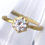 Thumbnail: Bespoke Round Brilliant Cut Diamond Engagement Ring with Hexagon Bezel  in Gold Using Heirloom Diamond