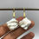 Thumbnail: Freshwater Baroque Pearl Rectangle Earrings in 18k Recycled Yellow Gold