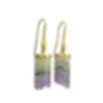 Amethyst Geode Column Earrings | 18k Recycled Yellow Gold