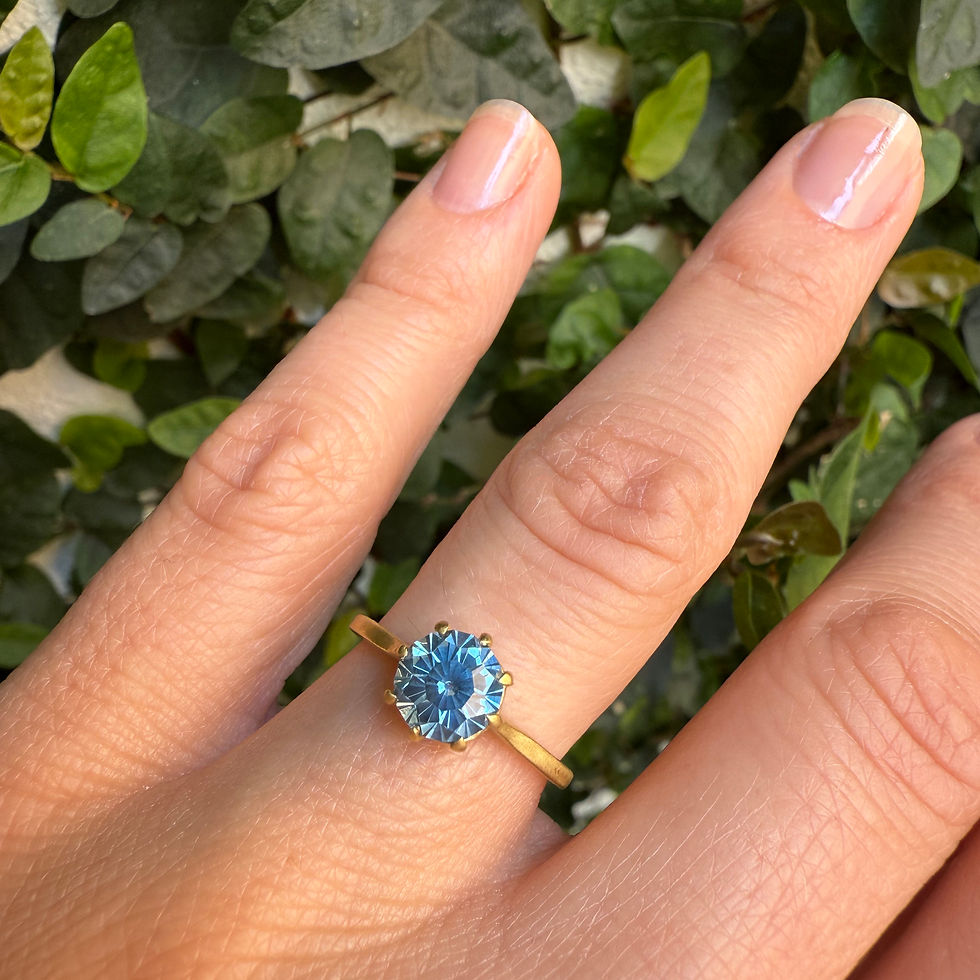 Thumbnail: 2.10ct Montana Sapphire Providence Ring in 18kyg Ring