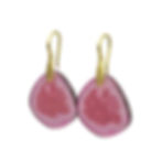 Red and Pink BiColor Tourmaline Earrings | 18k Recycled Yellow Gold