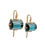 Thumbnail: Indicolite Tourmaline Drop Earrings in 18k yellow gold