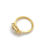 Thumbnail: Old European Cut Diamond and Rose Nouveau Engagement Ring in 18k Yellow Gold