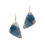 Thumbnail: Paraiba Tourmaline in Quartz Triangle Earrings in 18k Recycled Yellow Gold