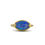 Thumbnail: Blue Oval Australian Opal Ring 18k Recycled Yellow Gold