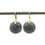 Thumbnail: Rose Cut Labradorite Circle Earrings in 18k Recycled Yellow Gold