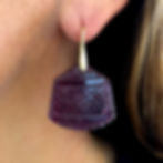 Hand-Carved Raspberry Red Tourmaline Earrings in 18k Recycled Yellow Gold