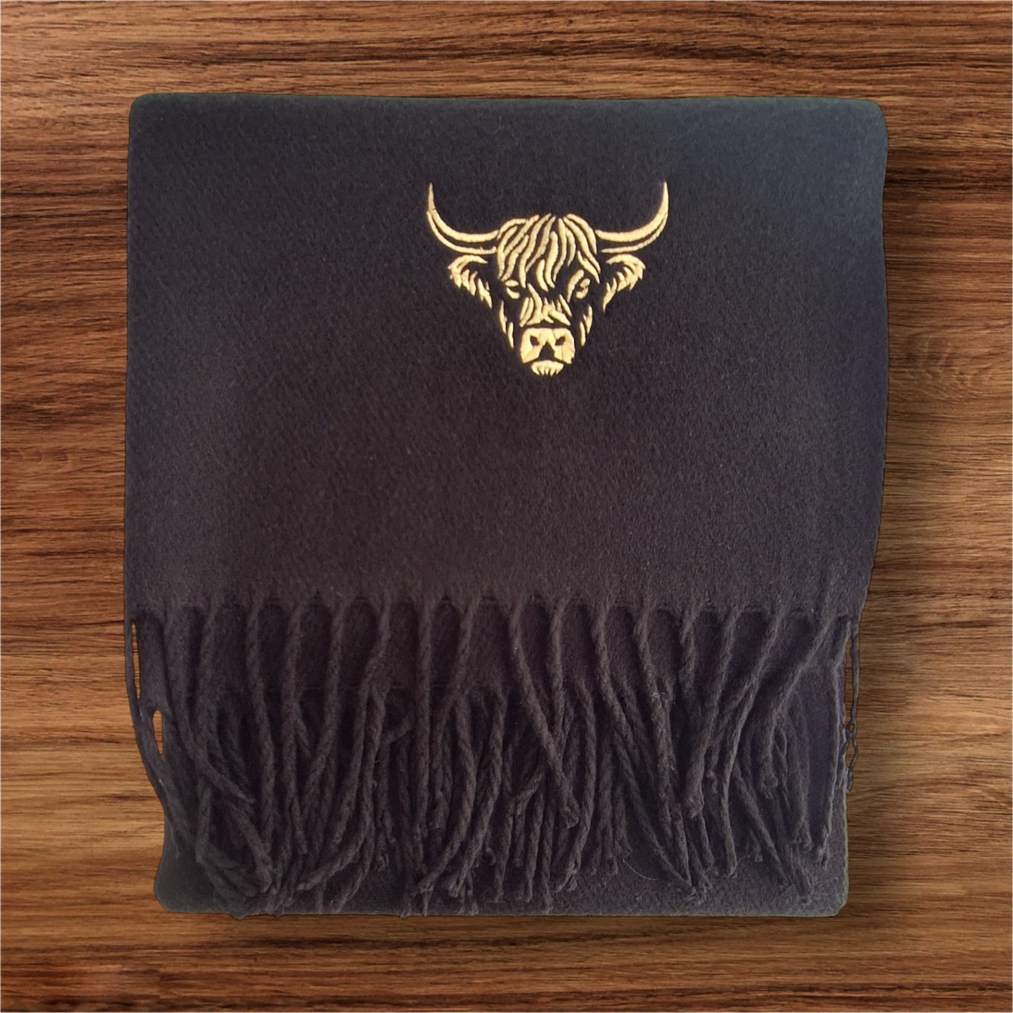 Luxury soft touch embroidered scarf