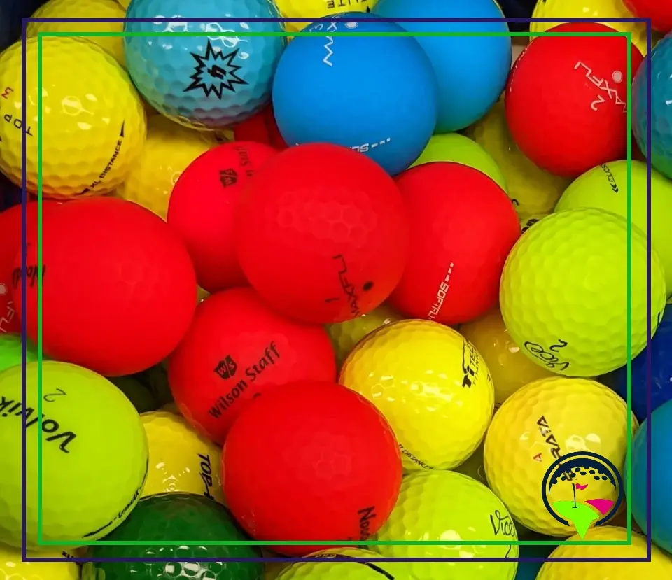Hi visibility coloured cheap discount golf balls