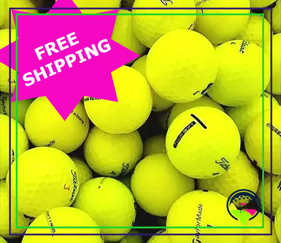 Used yellow golf balls bulk 100 pack — high visibility, discount golf balls Australia