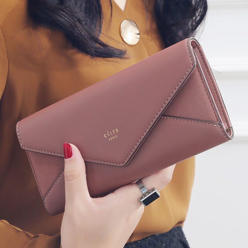 aliwood Brand 3 Fold Women's Wallet Designer Envelope Clutch For Women Hasp Mone