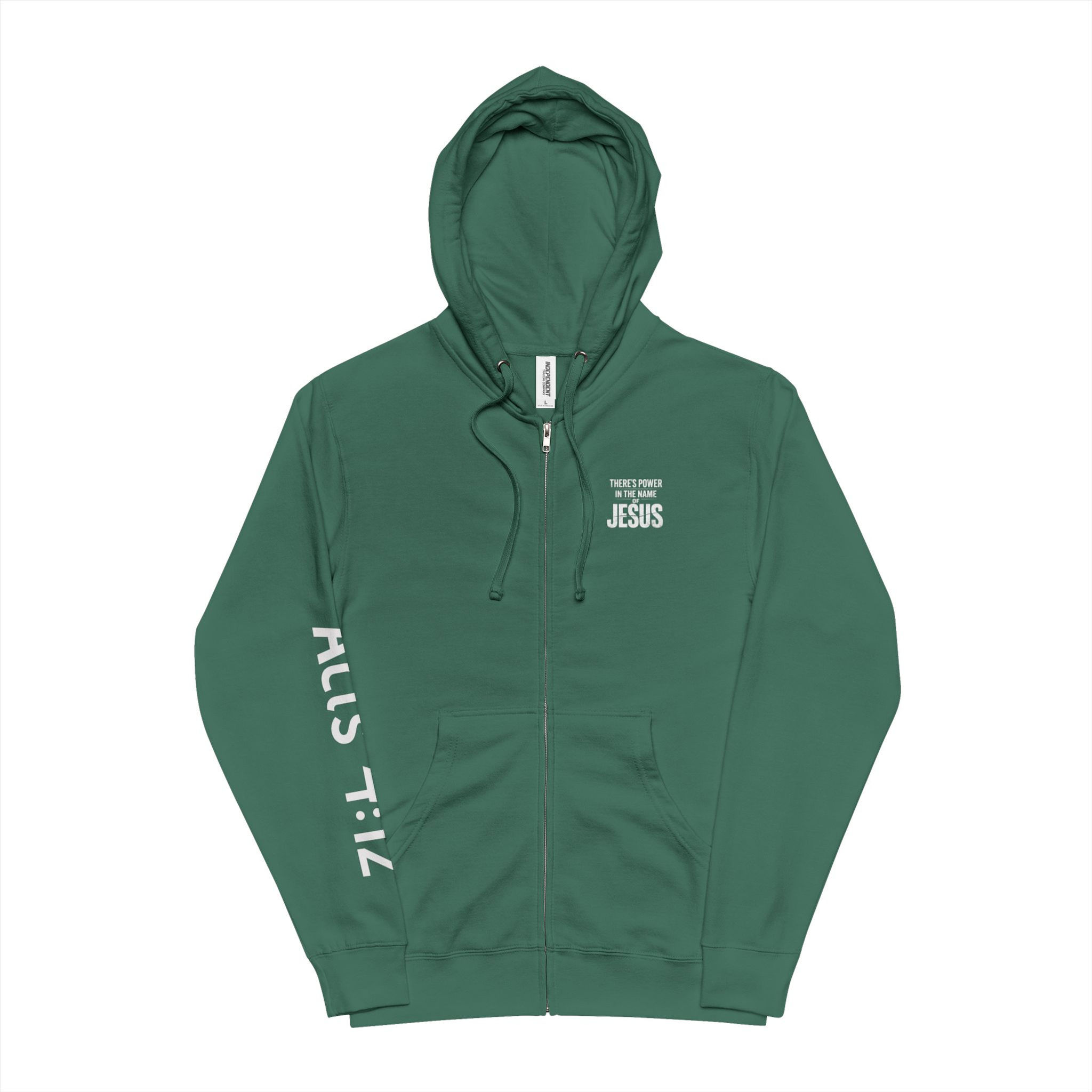 Christian Zip-Up Hoodie - Acts 4:12