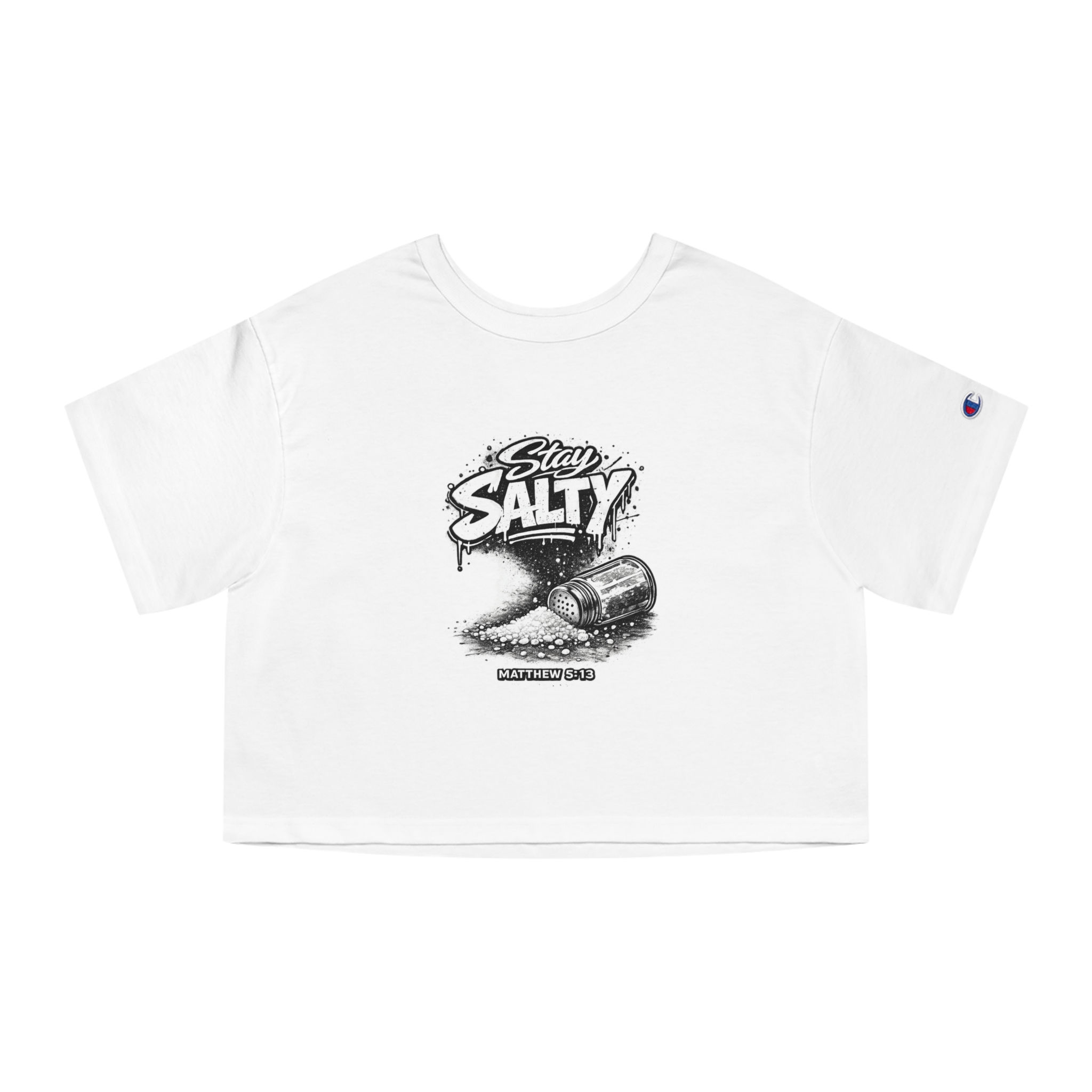 Stay Salty Cropped Champion Tee - Salt of the Earth