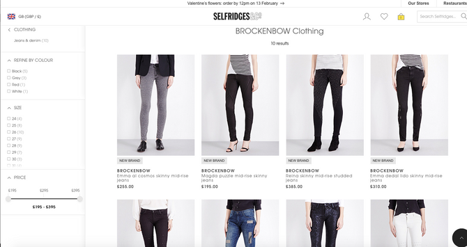 BROCKENBOW at Selfridge's, London.
