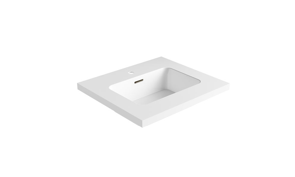 Thumbnail: New Carrara II Solid Surface Vanity Top (SSVT24)