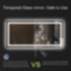 Thumbnail: Tempered Glass Edison M13 Series Tri-Color LED Bathroom Vanity Mirror
