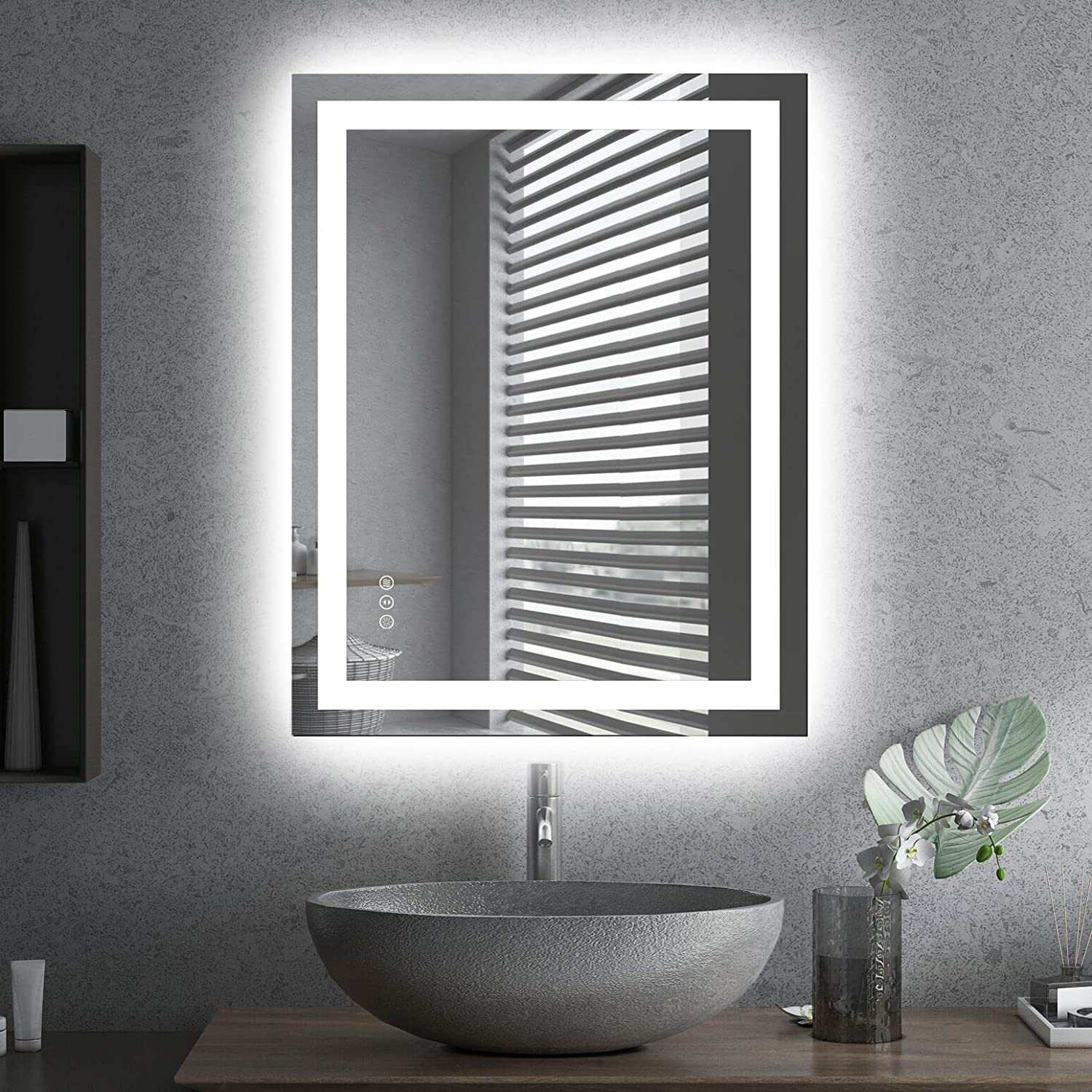 28"X36" Inch LED Mirror with Touch ON/OFF Dimmer & Fog Free