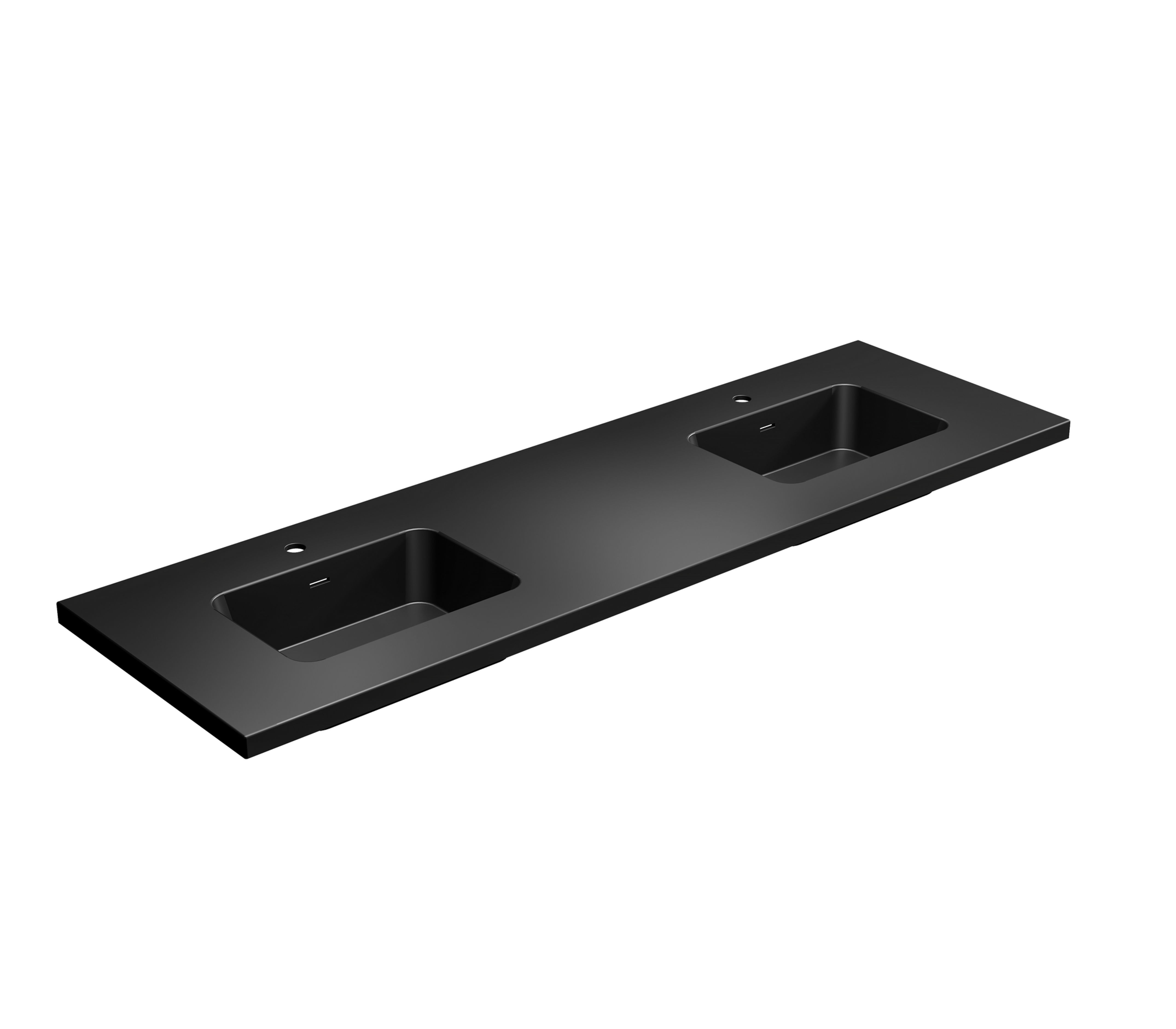 Carrara Solid Surface Vanity Top in Black(SSVT72-B)