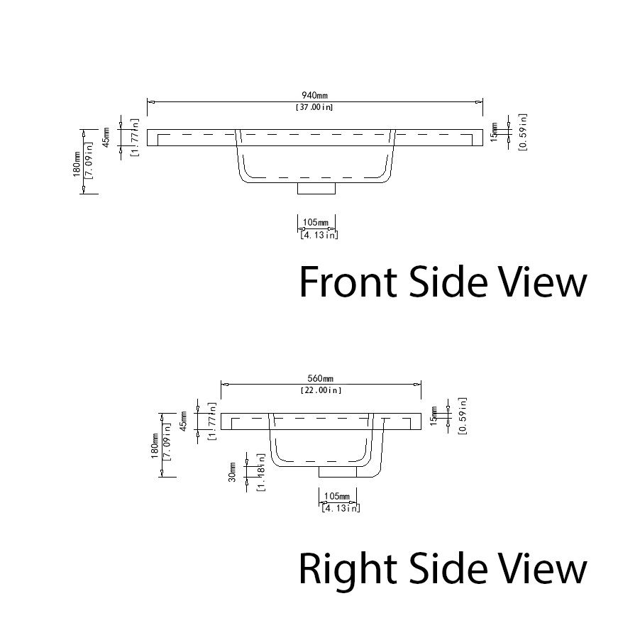 Thumbnail: Carrara Solid Surface Vanity Top in Black(SSVT36)