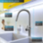 Thumbnail: Esther Single-Handle Stainless Steel Kitchen Sink Faucet, Brush