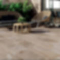 Cálida terraza con piso de porcelanato 37x75 cm Cuarzo cafe