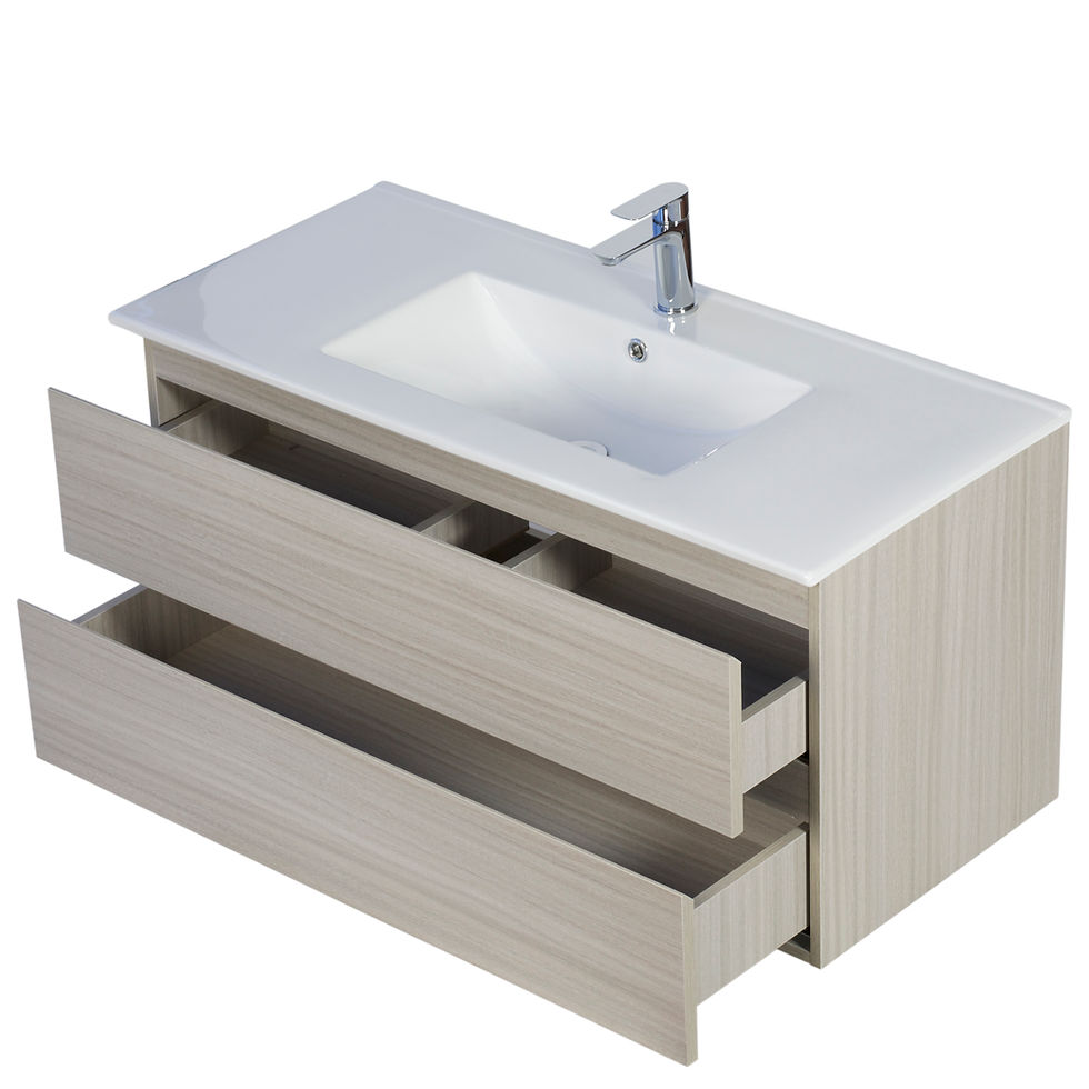 Vista de Mueble Lavamanos Ebro Fresno 100 cm