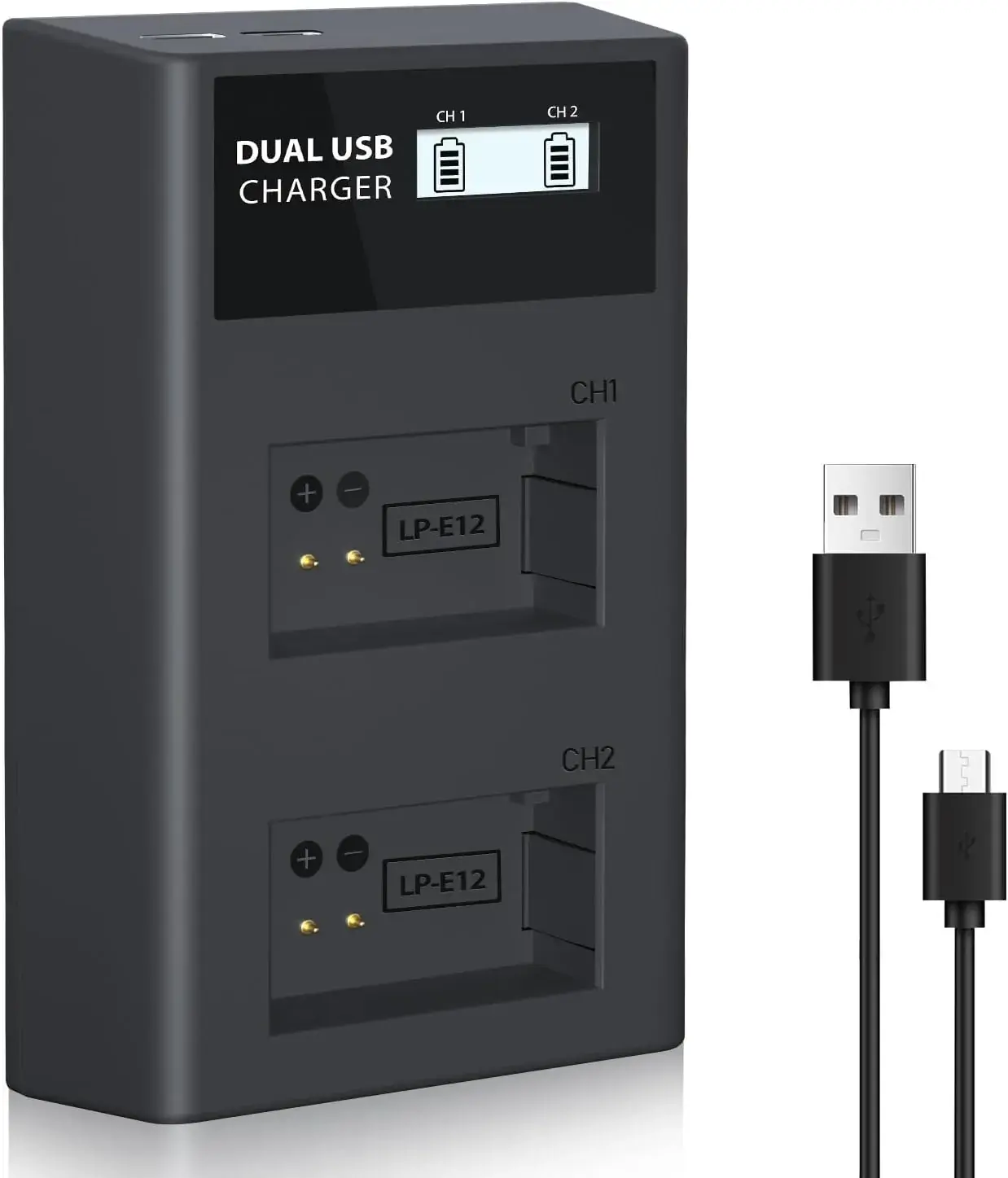 BESTON LP-E12 USB Battery Dual Charger for Canon