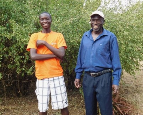 Stanley and Omollo at Loisaba after the results were announced….