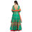 Thumbnail: Pure Silk Green Front Cut Anarkali