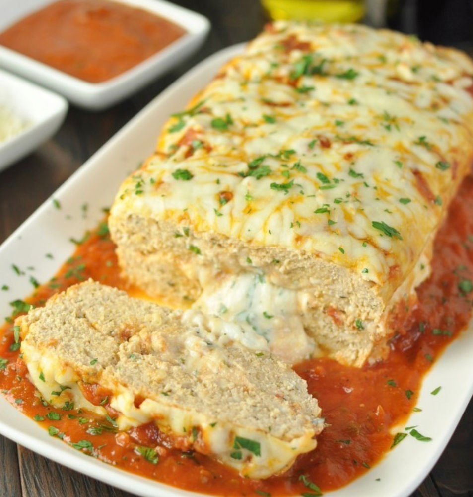 Stuffed Chicken Parmesan Meatloaf