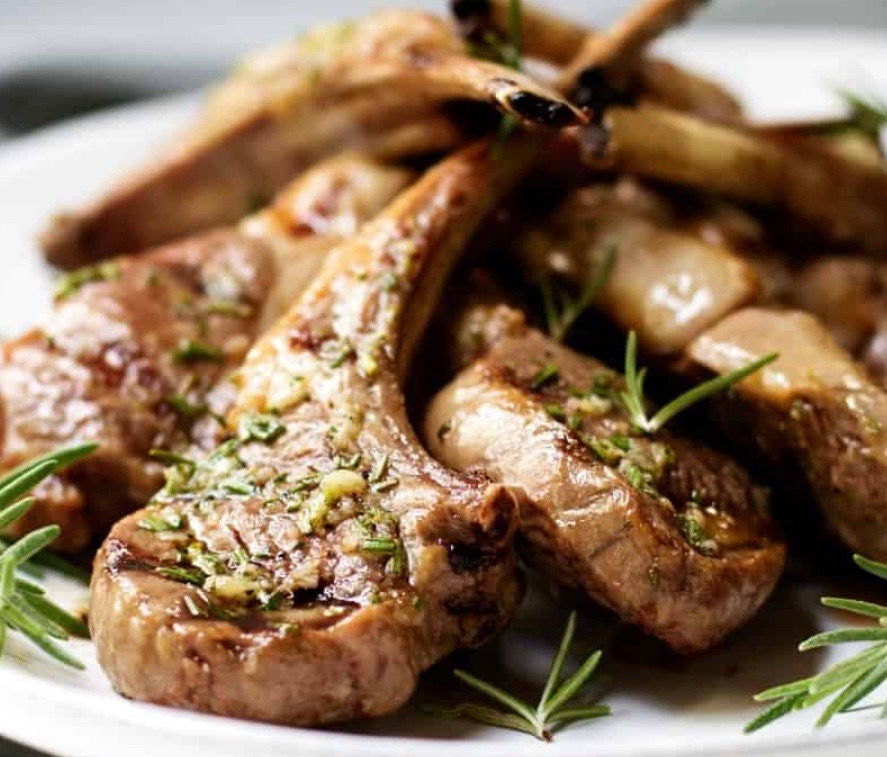 Grilled Garlic & Rosemary Lamb Chops
