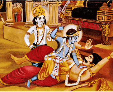 Krishna and Narakasura